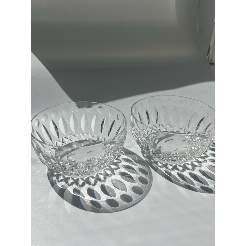 Set Of 5 Vintage Hawkes Sierra Finger Bowl Crystal Signed